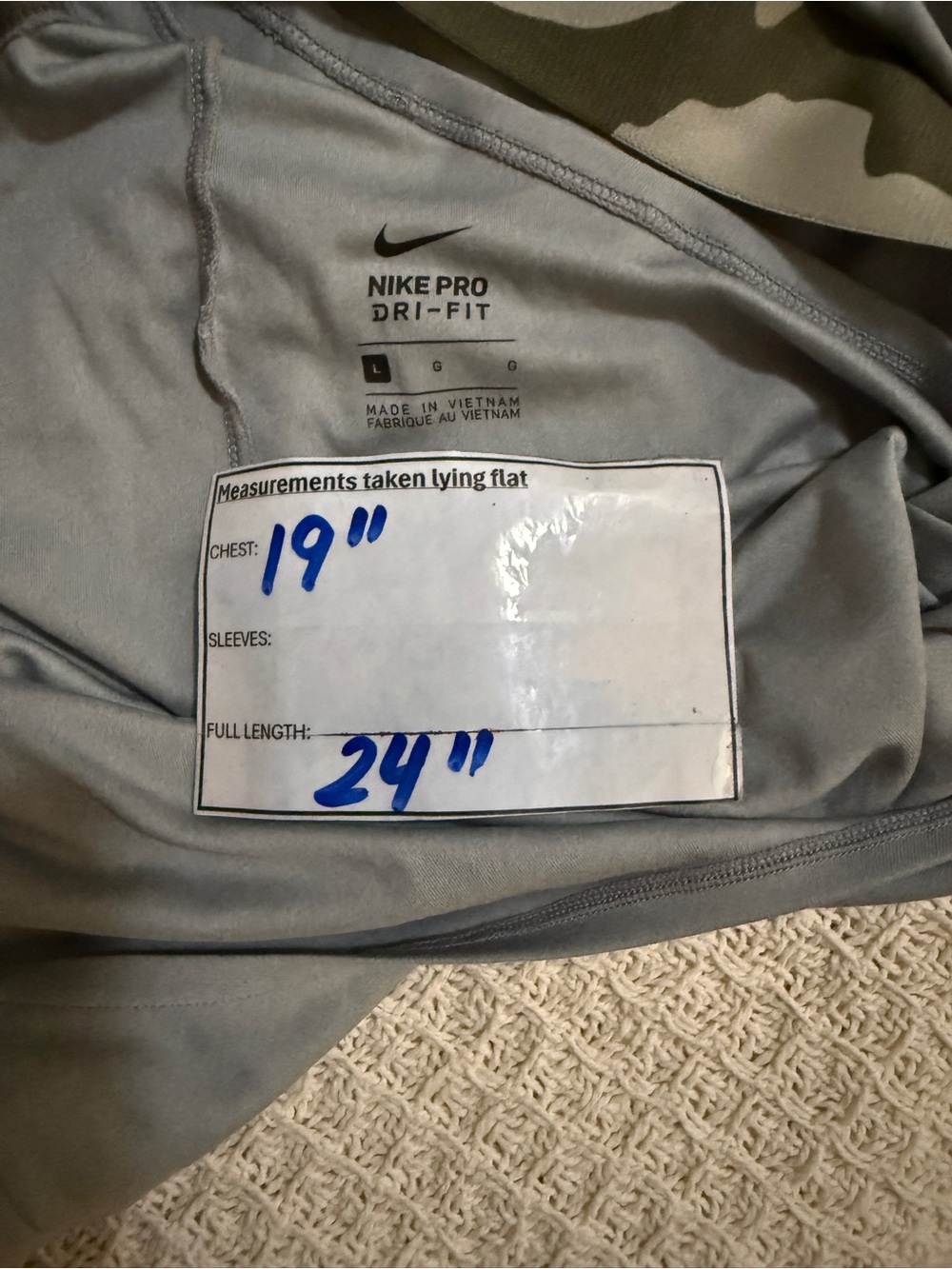 Nike Camo Strap Damen Tank Top Grey Size Large - Picture 8 of 8